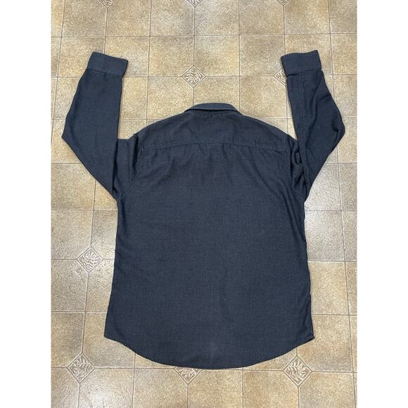 Men's Button Down Tony Hawk Shirt Size XL Long Sleeve Chest Pocket Dark Gray EUC - Picture 4 of 10